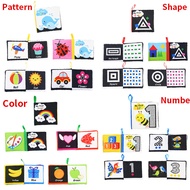 4 PCS SET Baby Soft Cloth Book Quiet Books Color/Number/Shape Cognition Early Educational Toy for In
