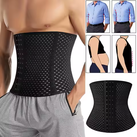 Waist Trainer Shapers Corset For Men Abdomen Reducer Slimming Belt Shapewear High Compression Modeli