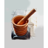 Large Wooden Mortar Wooden Mortar and Pestle Mortar and Pestle/