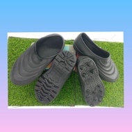 Ready stock kasut getah hitam rendah tapak biji biji/tapak biasa #Saiz 36-44 black #GS-299#FT-300