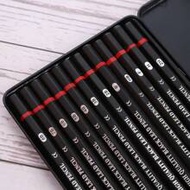 ชุด 12 ดินสอสเก็ตซ์ 2H HF HB B 2B-8B กระเป๋าหกเหลี่ยมไม้ก๊อก ดินสอสเก็ตซ์ กลับโรงเรียน อุปกรณ์การเรี