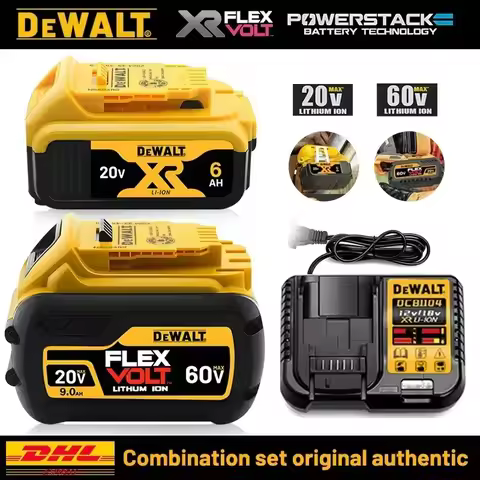 DeWALT Original Battery 20V/60V 6Ah 9Ah MAX FlexVolt for DCB606 DCB205 DCB206 DCB209 DCB182 Power To