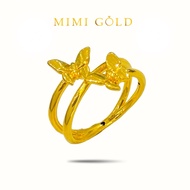 Cincin HardGold  Butterfly Emas 916 D16 JULY