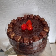 Hemat Birthday Cake Fudgy Brownies / Kue Ulang Tahun (D=20Cm, T=8Cm)