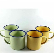 Gelas Mug Cangkir Kecil Enamel Seng Blirik Mug Enamel Polos Vintage Seng Jadul Cangkir Enamel Cangki