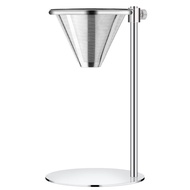 Adjustable Stainless Steel Pour Over Coffee Maker Station Stand with Reusable Double Filter Freestanding Drip Cone Brewer into