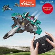 RC Fighter Airplane Mini Drone Remote Control Jet Plane Stunt Drone for Adults & Kids Toy with Light