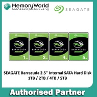 SEAGATE Barracuda 2.5" SATA HDD 1TB / 2TB / 3TB / 4TB / 5TB [1TB/2TB/3TB 7mm Height] [4TB/5TB 15mm Height]. SEAGATE Singapore Local 2 Years warranty **SEAGATE AUTHORISED PARTNER**