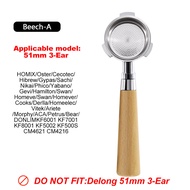 51mm 3 ears Bottomless Coffee Portafilter For Homix H11 Oster Cecotec Hibrew Espresso Machine Stainl
