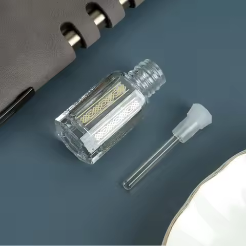 Wholesale12ml Perfum Bottles Essence Oil Dropper Bottles Massage Oil Essence Bottle Gilding Glass Li