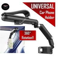 🔥SG SELLER🔥 Car Phone Holder Sun Visor Mount Universal 1080 Degree Rotation Multi-Angle Smartphone S