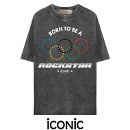 iCONiC BORN TO BE T-SHIRT #202290 เสื้อยืดฟอก ลายดาว เสื้อยืด เสื้อแฟชั่น เสื้อแฟชั่นผญ เสื้อออกงาน 