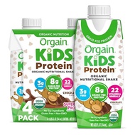 Orgain Organic Kids Nutritional Protein Shake, Chocolate, Healthy Kids Snacks, 8g Dairy Protein, 3g 