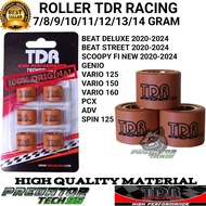 ROLLER TDR RACING ORIGINAL (3 PCS) 7 8 9 10 11 12 13 14 GRAM HONDA BEAT FI NEW 2020 DELUXE STREET SC