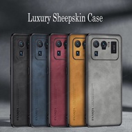For Xiaomi 11 Pro Ultra 11T Luxury Sheepskin Leather Shockproof Silicon Case For Xiaomi Mi 11 Pro Li