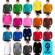 KAOS PRIA POLOS LENGAN PANJANG SPANDEK POLOS PANJANG - XL