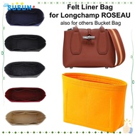 SUSUN Insert Bag, Storage Bags Felt Liner Bag, Durable Multi-Pocket Bucket Bag Travel Bag Organizer for Longchamp ROSEAU