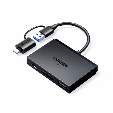 UGREEN USB-A+USB-C dual interface card reader is suitable for NM card SD/TF card CM812 USB Type-C NM