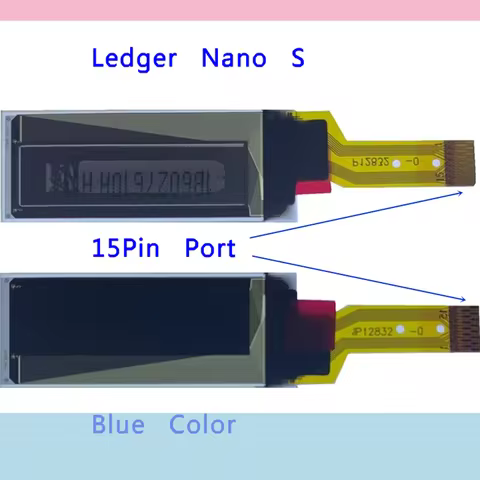 0.91" Inch OLED Display Blue 128X32 Dots Screen Driver SSD1306 15P Serial SPI Port Connector 15Pin F