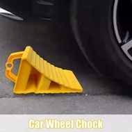 Car Wheel Chock Cars Wheel Stopper Multipurpose Anti-Slip Wheel Chocks Portable Yellow Tire Chocks Wear-Resistant Tire Stopper lofusg