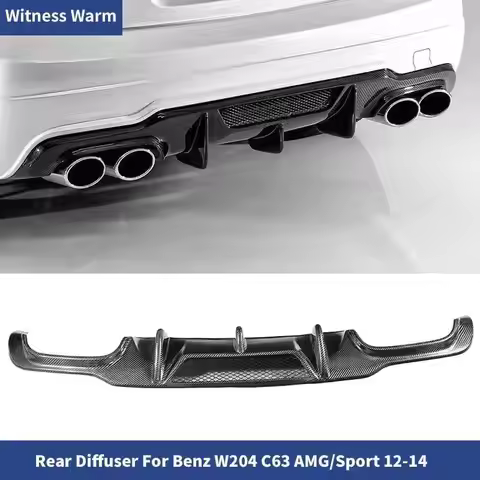 for W204 C63 Carbon Fiber Car Rear Lip Spoiler Diffuser for Mercedes Benz W204 C63 C300 Amg Bumer/sp