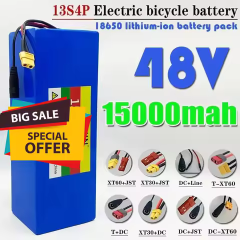 13S4P lithium battery 48V 15AH 18650 500W battery For various electronic devices and transportation 