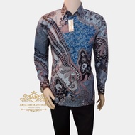 KEMEJA Premium Long Sleeve Men's Batik Shirt | Men's Batik Long Sleeve | Men's Batik Clothes | Men's Batik Shirt | Batik Men Long Sleeve Batik Shirt SIZE M L XL XXL S66