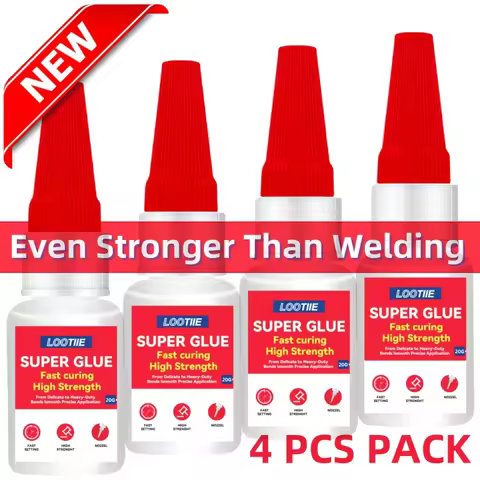 4pcs Super Fast Bonding Glue - 10s Quick Fix Adhesive for Plastic/Metal/Wood/Ceramic/Glass, Multi-Pu