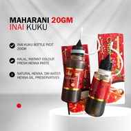 20gm INAI KUKU VIRAL Warna Cantik, Mesra Wudhuk & Solat Inai Kuku maharani Botol Halal Henna Simple 