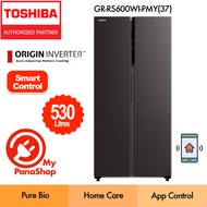 Toshiba Side by Side Fridge Inverter Refrigerator ( 530L ) GR-RS600WI-PMY(37)