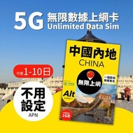 Alt 中國內地 無限上網電話卡