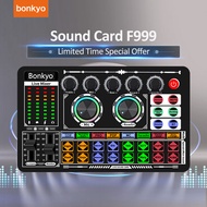 Bonkyo  F999 Live Sound Card Live Mixer Periferal Komputer Untuk Audio Kartu Suara Karaoke PC Mac