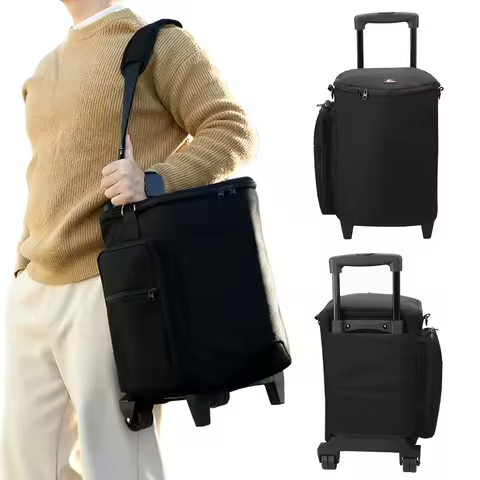 Protective Speaker Case with Wheels Travel Bag with Retractable Handle Storage Bag for Bose S1 Pro /