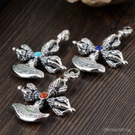 South Red Agate Pendant Golden Deer King Cross Lapis Lazuli Male Thai Silver Ethnic Style Yue Knife 