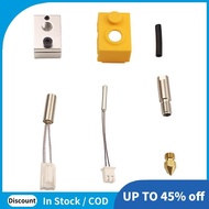 3D Printer Parts Hotend Extrusion Head Nozzle Thermistor Heating Rod Heating Block and Silicone Slee