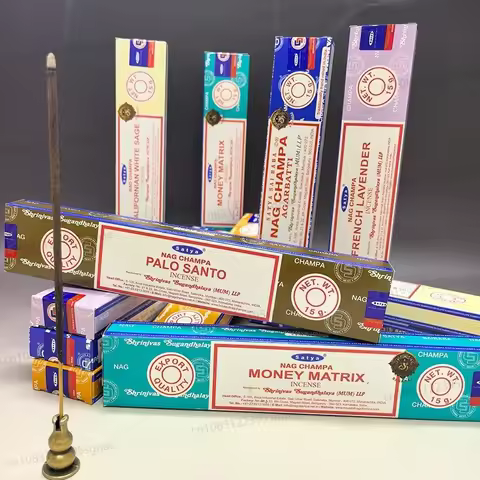 Original Satya Incense Stick Pack of 6 or 12 Boxes，natural Incense Sticks with Sandalwood，White Sage