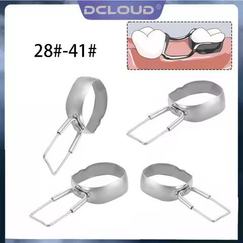 DCLOUD 4Pcs/Set Dental Orthodontic Molar Band 2nd Space Maintainer Brace Gap Retainer Braces Preform