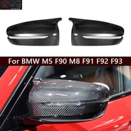 For BMW M5 F90 M8 F91 F92 F93 2017+  Upgrade Shells Rearview Cap Dry Carbon fiber rear view mirror c