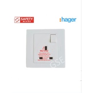 Hager Switched Socket Outlet 13A (1 Gang) Single SSO