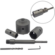[SG STOCK] CONCRETE HOLE SAW/ SHAFT WITH DRILL BIT Cement Wall Hole Cutter Opening Round Shank