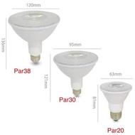 Dimmer ได้ หรี่แสงหลอดไฟ Par38 par30 par20 LED DIM ดิมหรี่แสงได้ขั้วไฟE27โคมขาวหลอดไฟกันน้ำip65