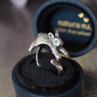 躍兔戒指 祖母綠