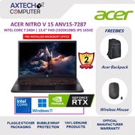 Acer Nitro V 15 ANV15-52-7287 15.6" FHD 165Hz Gaming Laptop ( C7-240H, 16GB, 512GB SSD, RTX4050 6GB,