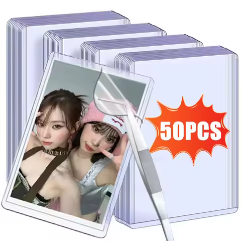 50-1Pcs 35PT Clear Kpop idol Photocard Sleeve Anti-scratch 3X4" PVC DIY Gaming Trading Card HD Plast