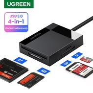 Pembaca Kad UGREEN 4-dalam-1 USB3.0/USB-C ke SD Micro SD Pembaca Kad TF CF MS untuk Komputer Riba Pe