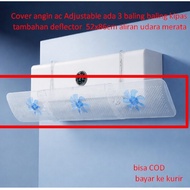 Adjustable ac fan Cover with 3 additional fan blades, 52x86cm, even air flow