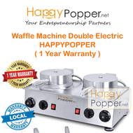 Happypopper Commercial 1 Year Warranty Electric Waffle Machine Maker Double Heavy Duty Mesin Wafer 商