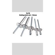 [[100G]] 5 LI ALUMINUM DRAWING NAILS WITH BIG HEAD, ALUMINUM RIVE LARGE HAT 5X16 (D16)- 5x12 (D16)