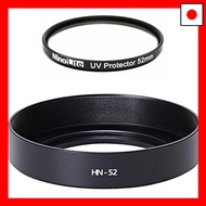 NinoLite 2-piece set: HN-52 lens hood & UV filter 52mm set, compatible with Z 28mm f/2.8, Z 28mm f/2