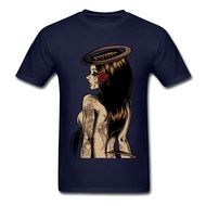 Sexy Woman Angel T-shirt Men T Shirt Tattoo Tshirts Art Design Vintage Sweatshirts Cotton Customized